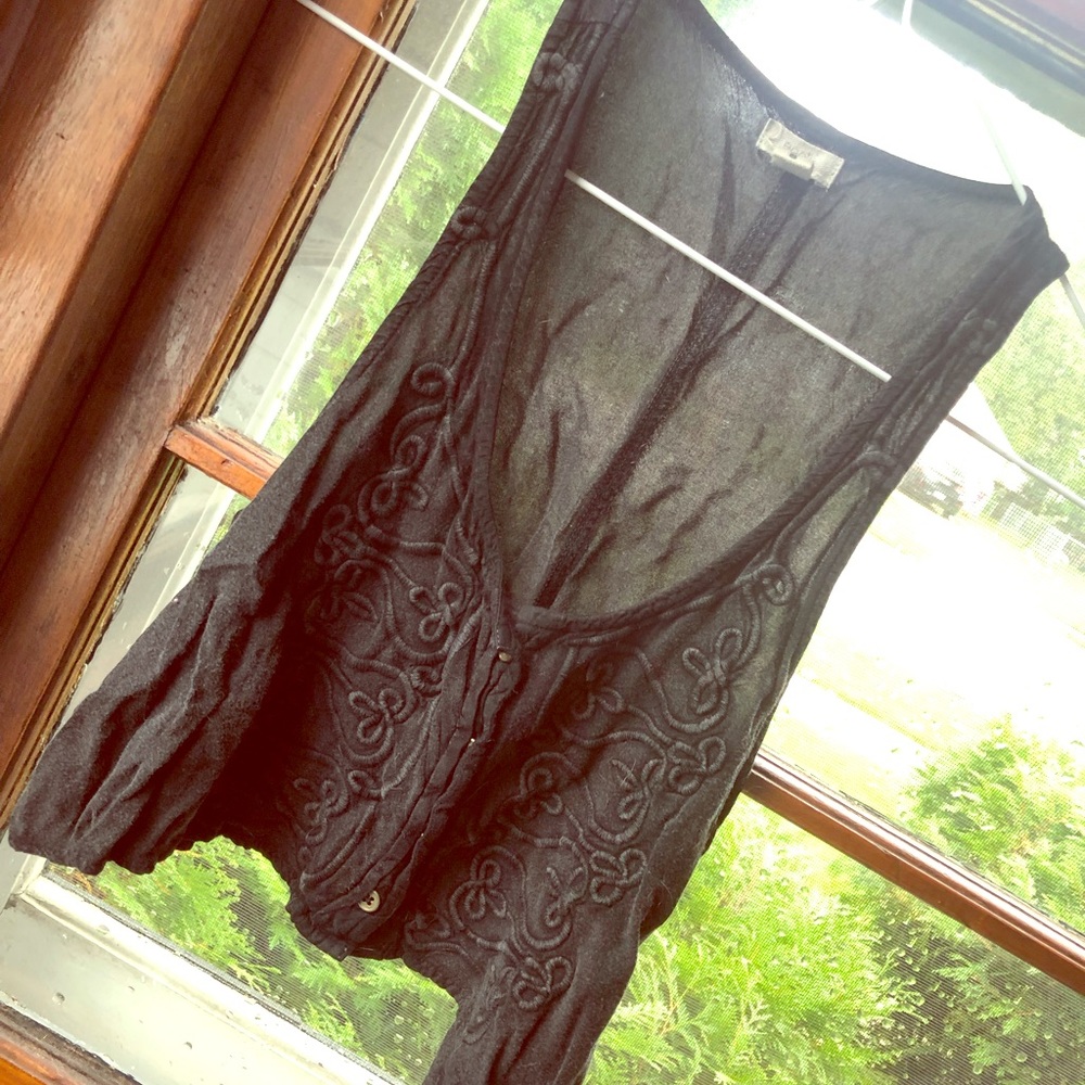 Button Up Embroidered Tank